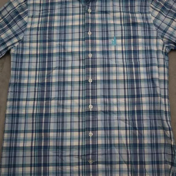 Johnnie- O Shirt Mens S Check Hangin Out Long Sleeve Button Up Surfing - Picture 12 of 16